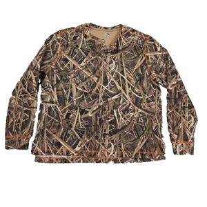 Mossy Oak‎ Camo Thermal Henley Shirt Mens Large Long Sleeve Hunting Outdoor